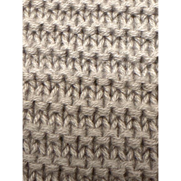 CCC Long Sleeve Hoodie Ribbed Cozy Gray Knit Pullover Sweater Fringed V Neck LG - Picture 10 of 10